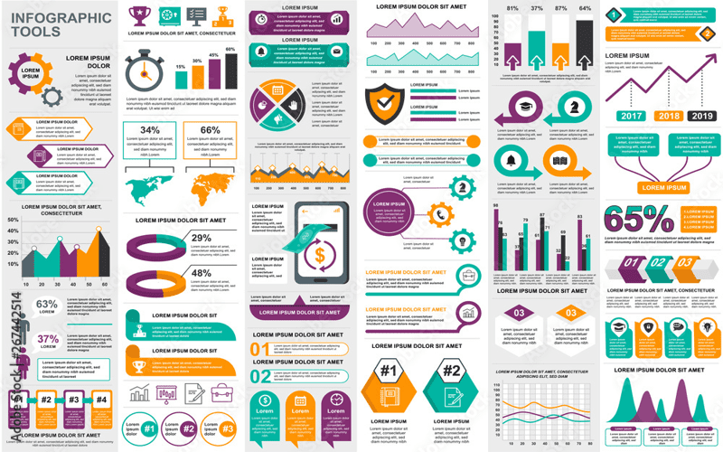An infographic showcasing effective typography in web design with examples and tips.