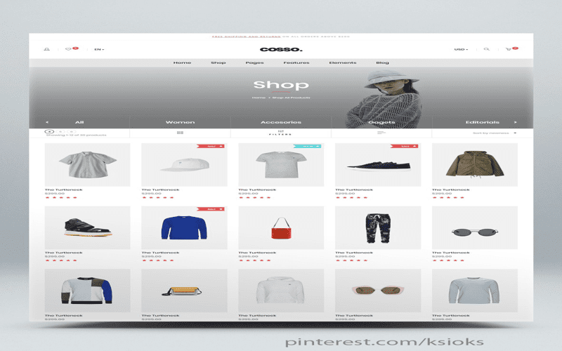 Modern ecommerce website design example for 2026 featuring sleek layout and vibrant product presentation.