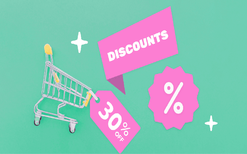 A visual representation of CSS techniques for calculating and displaying discounted prices in a sleek web interface.
