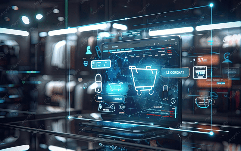 A modern ecommerce website design concept for 2026 showcasing sleek interfaces and engaging visuals.