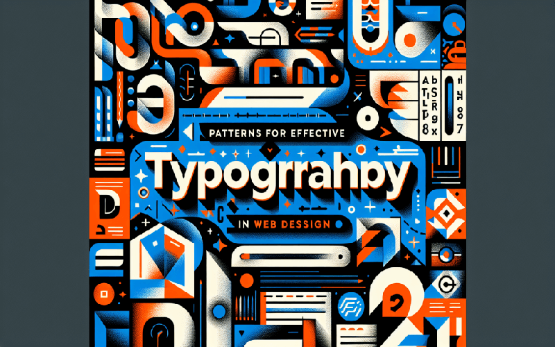 A digital mockup showcasing effective typography in web design, highlighting different fonts, sizes, and visual hierarchies.
