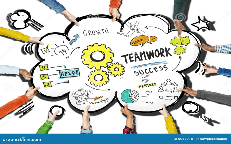 A team of professionals collaborating in a modern office on web design projects, showcasing creativity and expertise.