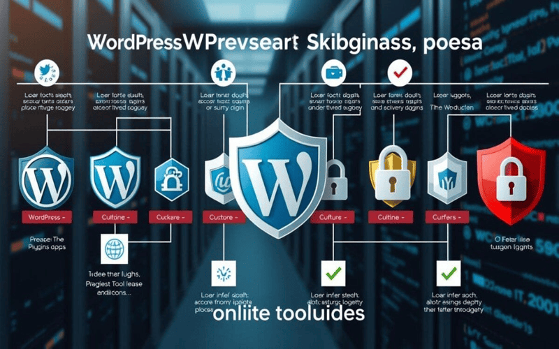 Infographic detailing key aspects to know about managing a client's WordPress website, including themes, custom code, hosting, APIs, and DNS management.