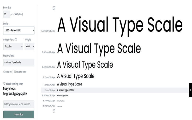 Abstract representation of font size scaling for accessibility in a modern web design aesthetic, featuring overlapping colorful shapes increasing in size.