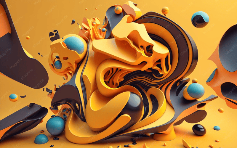An abstract representation of creativity with vibrant colors and flowing shapes, symbolizing inspiration and imagination.