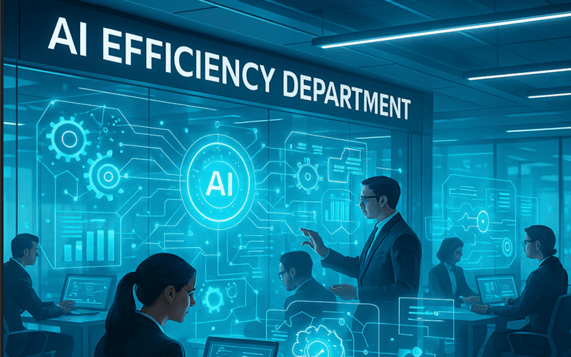 Abstract illustration representing AI-enhanced team interactions with flowing lines and vibrant colors symbolizing collaboration and innovation without any text.